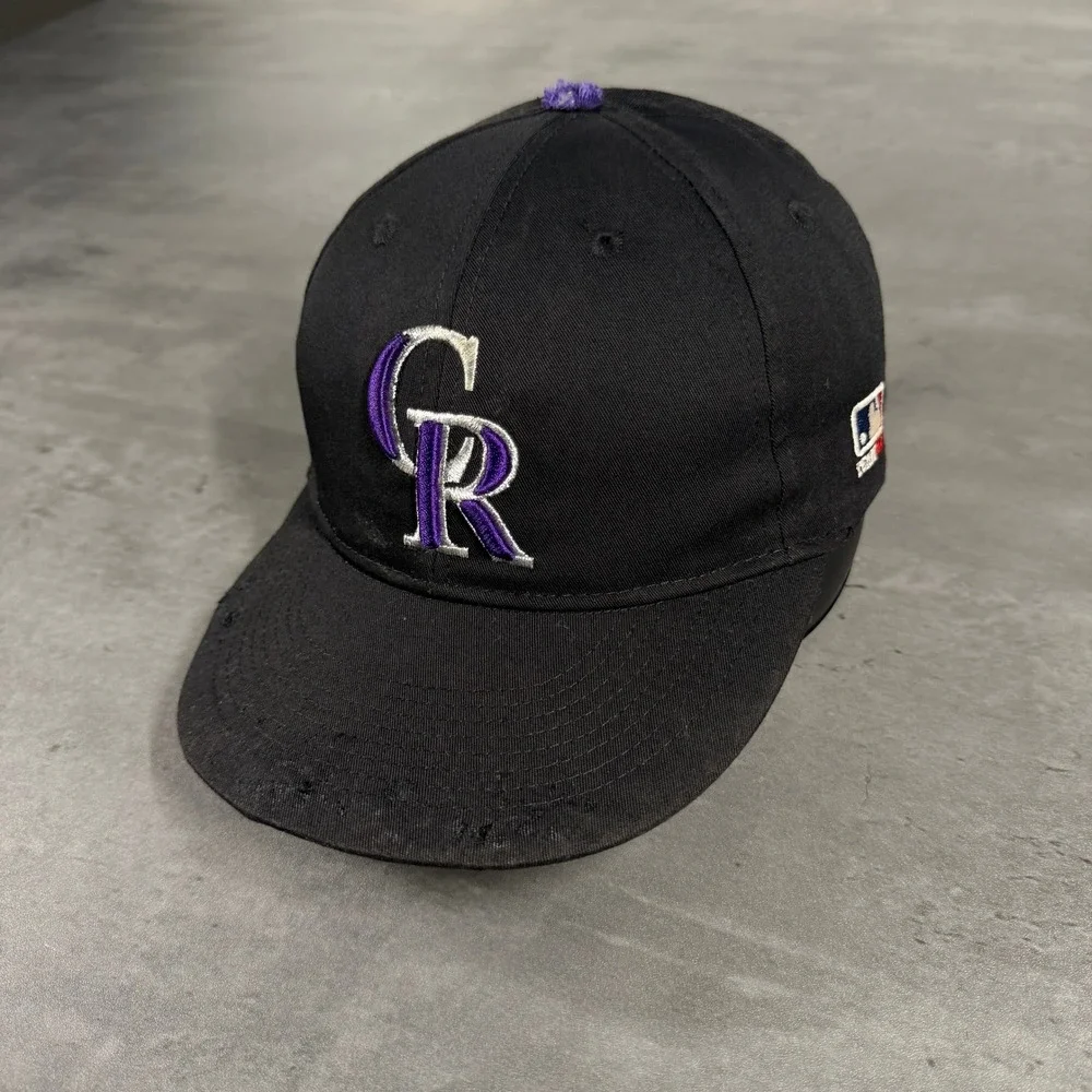 Colorado Rockies MLB Youth‎ Black Purple Embroidered Baseball Cap Hat TEAM MLB